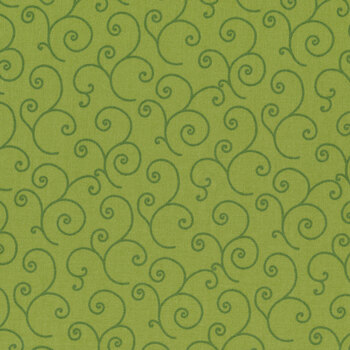 Kimberbell Basics 8243-GG Green Tonal Scrolls by Kim Christopherson for Maywood Studio