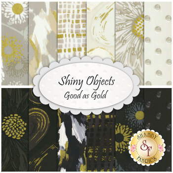 Shiny Objects Good as Gold  12 FQ Set by RJR Fabrics