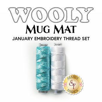 Wooly Mug Mat Series - January - 2pc Embroidery Thread Set