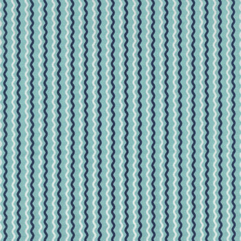 Kimberbell Basics 8255-Q Teal Wavy Stripe by Kim Christopherson for Maywood Studio