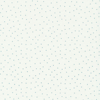 Kimberbell Basics 8210-WQ White/Teal Tiny Dots by Kim Christopherson for Maywood Studio