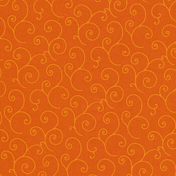 Kimberbell Basics 8243-OO Orange Tonal Scroll by Kim Christopherson for Maywood Studio