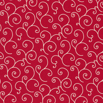 Kimberbell Basics 8243-R Red Scroll by Kim Christopherson for Maywood Studio
