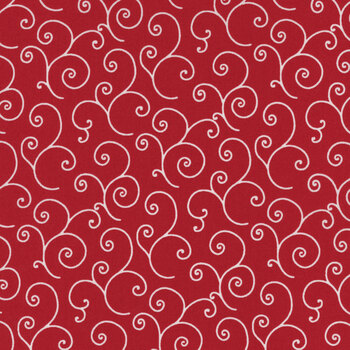 Kimberbell Basics Refreshed MAS8243-R Red Scroll from Maywood Studio