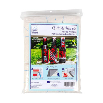 Quilt As You Go Pre-Printed Batting - Wine Totes - Makes 3