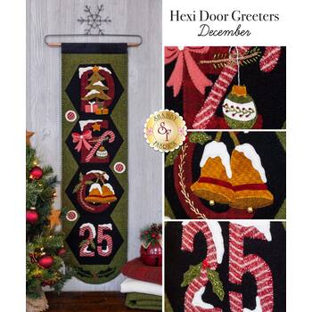  Hexi Door Greeters - December - Wool Kit