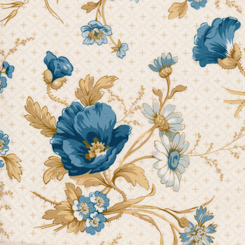 Perfect Union 9577-BL Pearl Bouquet by Edyta Sitar for Andover Fabrics