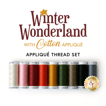 Winter Wonderland Quilt - Laser Cut - 9pc Sulky Cotton Applique Thread Set
