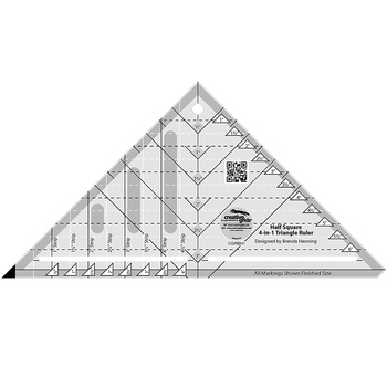 Creative Grids Half Square 4-in-1 Triangle Ruler - #CGRBH1