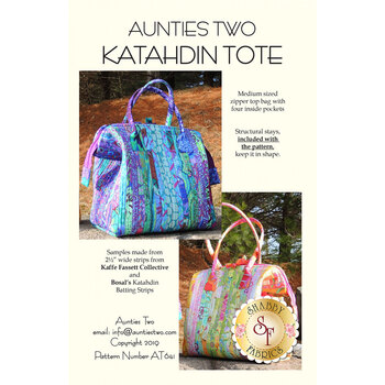 Katahdin Tote Pattern - Includes Stays by Aunties Two