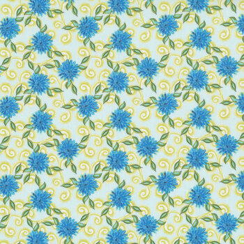 Petit Jardin 9JHR-1 Marigold Blue by In The Beginning Fabrics