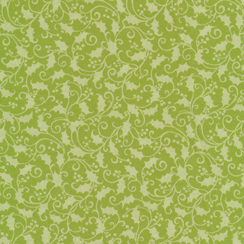 Better Not Pout 10178-42 Holly Shadow Lime by Nancy Halvorsen for Benartex Fabrics
