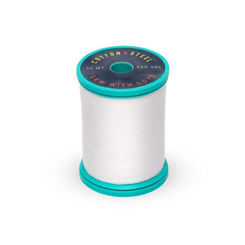 Sulky Cotton + Steel 50wt #1002 - Soft White - 660yds