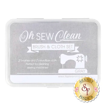 Oh Sew Clean - Brush & Cloth Set - Gray