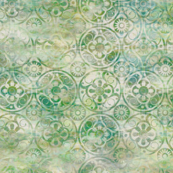 Floragraphix V 9FGE-1 Medallions Mint by Jason Yenter for In The Beginning Fabrics