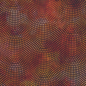 Floragraphix V 10FGE-1 Triangle Arcs Red by Jason Yenter for In The Beginning Fabrics