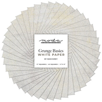 Grunge Basics  Charm Pack - White Paper by BasicGrey for Moda Fabrics