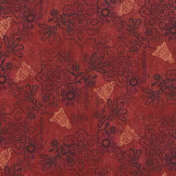 Scrap Happy 2615-88 Red by Janet Rae Nesbitt for Henry Glass Fabrics REM