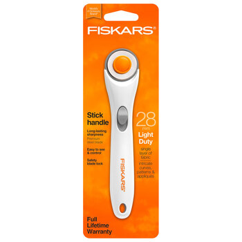 Fiskars 28mm Stick Rotary Cutter - White and Orange