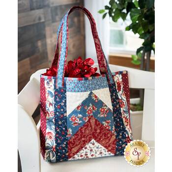 Quilt As You Go Tori Tote Kit - Blue Meadow