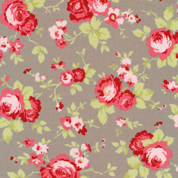 Sophie 18710-12 Main Floral Cobblestone by Brenda Riddle for Moda Fabrics
