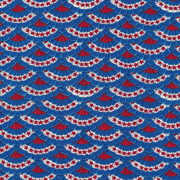 America the Beautiful 19984-13 Lake Blue by Deb Strain for Moda Fabrics