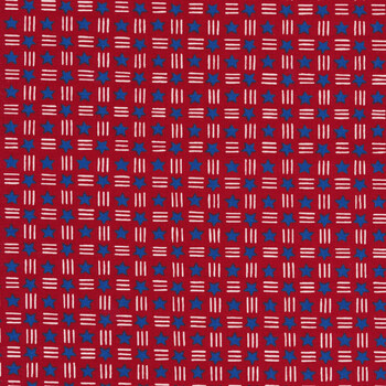 America the Beautiful 19987-11 Barnwood Red by Deb Strain for Moda Fabrics REM