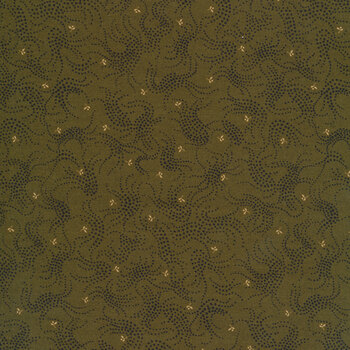 Gratitude & Grace 9412-66 Green Dotted Bramble by Kim Diehl for Henry Glass Fabrics REM
