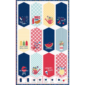 Red, White, & Bloom 9900-Z Panel by Maywood Studio