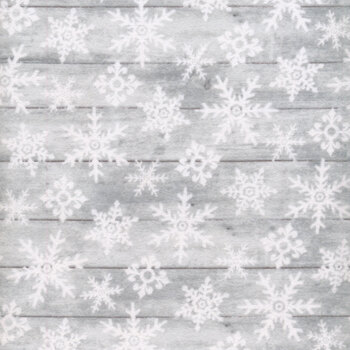 Snow Place Like Home Flannel F5702-90 Gray Tossed Snowflakes by Sharla Fults for Studio E Fabrics
