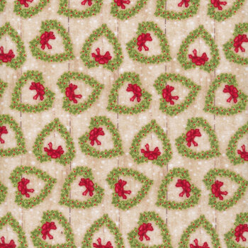 Snow Place Like Home Flannel F5709-36 Multi Tossed Wreath by Sharla Fults for Studio E Fabrics