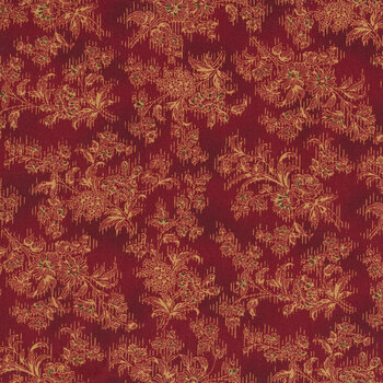 FARM CHRISTMAS Q-9671-88 Red fabric by Kim Diehl for Henry Glass Fabrics