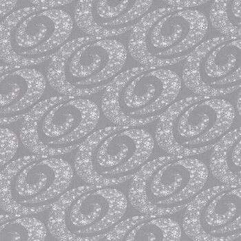 Holiday Lane 9621-90 Gray Swirling Snow by Jan Shade Beach for Henry Glass Fabrics