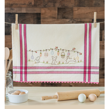  Easter Embroidery Dishtowel Kit - Bareroots