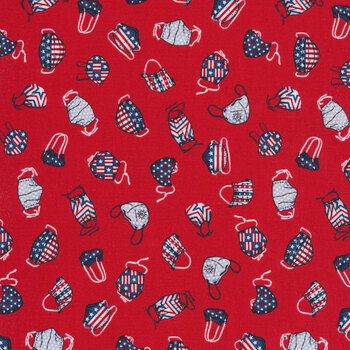 Essential Heroes 5653-88 Red Face Masks by Studio E Fabrics