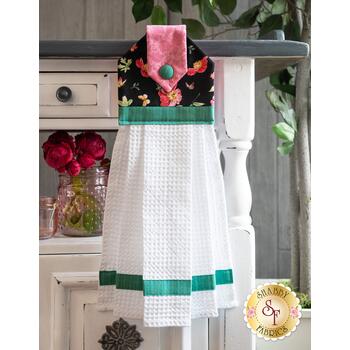  Hanging Towel Kit - Pink Garden - Aqua