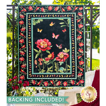 Pink Garden Panel Quilt Kit