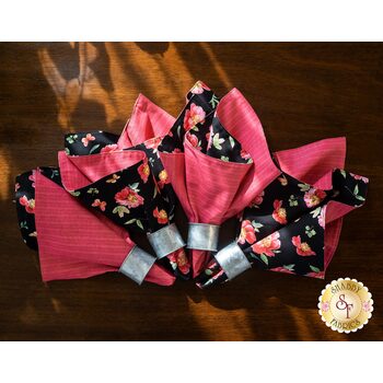 Cloth Napkins Kit - Pink Garden - Makes 4