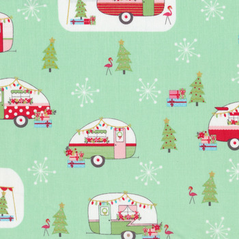 Christmas Adventure SC10730-SWEETMINT Main Sweet Mint Sparkle by Riley Blake Designs