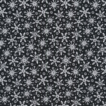All That Glitters Is Snow 1520-99 Black Snowflakes by Blank Quilting Corporation REM