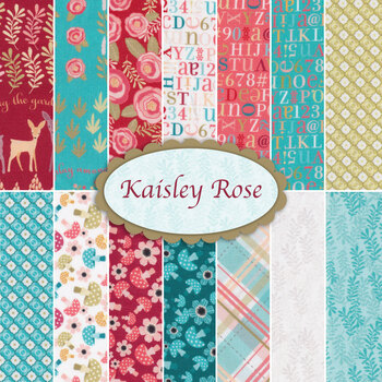 Poppie Cotton Kaisley Rose Skinnies 2.5 strips 44 pcs Jelly Roll Quilt Fabric