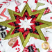 Close up details of the piecing on the Folded Star Hot Pad - We Whisk You A Merry Christmas