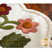 Beautiful floral appliqué on the In Full Bloom - Wool Mat