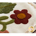 Beautiful floral appliqué on the In Full Bloom - Wool Mat