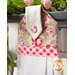 The adorable fabric covered button and handle on the Sophie Hanging Towels