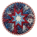 The blue Liberty Lane Folded Star Hot Pad isolated on a white background