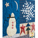 Quilt block with a snowman, star, and snowflake | Shabby Fabrics