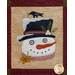Block 7 of the Winter Wonderland Laser Cut quilt showing a snowman with a bird on his hat