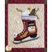 Block 2 of the Winter Wonderland Wool quilt featuring an ice skate and snowman