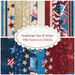 A collage of fabrics included in the Stonehenge Stars & Stripes 10th Anniversary Edition collection